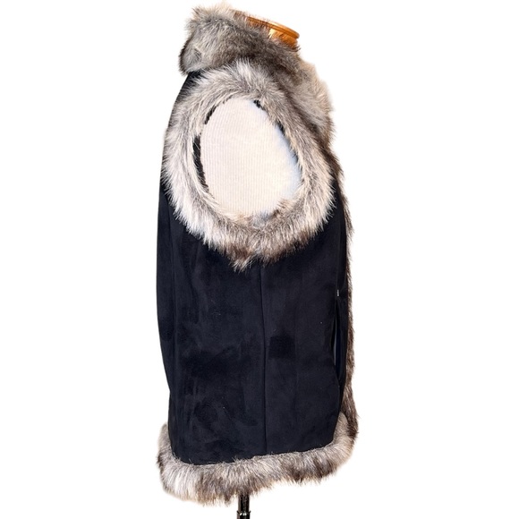 Back In The Saddle Faux Suede & Faux Fur Pile Lined Vest Small to Medium EUC - Picture 5 of 10